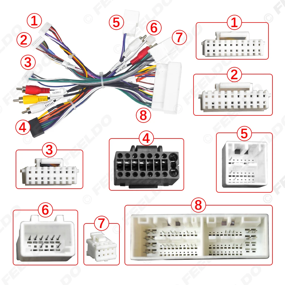 Car Audio Android 16PIN Power Wiring Harness Cable Adapter For Hyundai Mistra Elantra KIA Sorento K3
