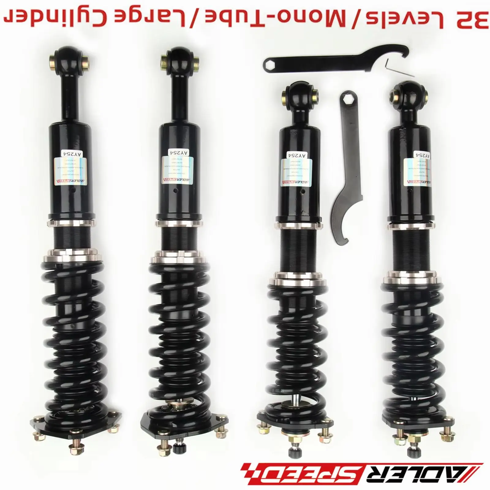

A+S+ADLERSPEED 32 Level Mono Tube Coilovers Lowering Kit For Lexus GS300/GS400/GS430 98-05