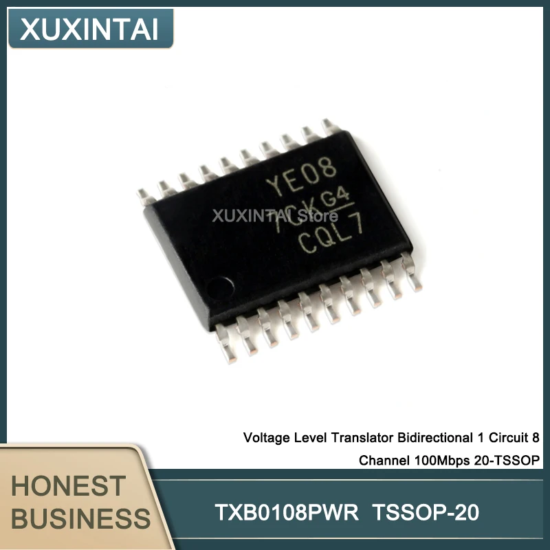 20Pcs/Lot  New Original  TXB0108PWR TXB0108 Voltage Level Translator Bidirectional 1 Circuit 8 Channel 100Mbps 20-TSSOP