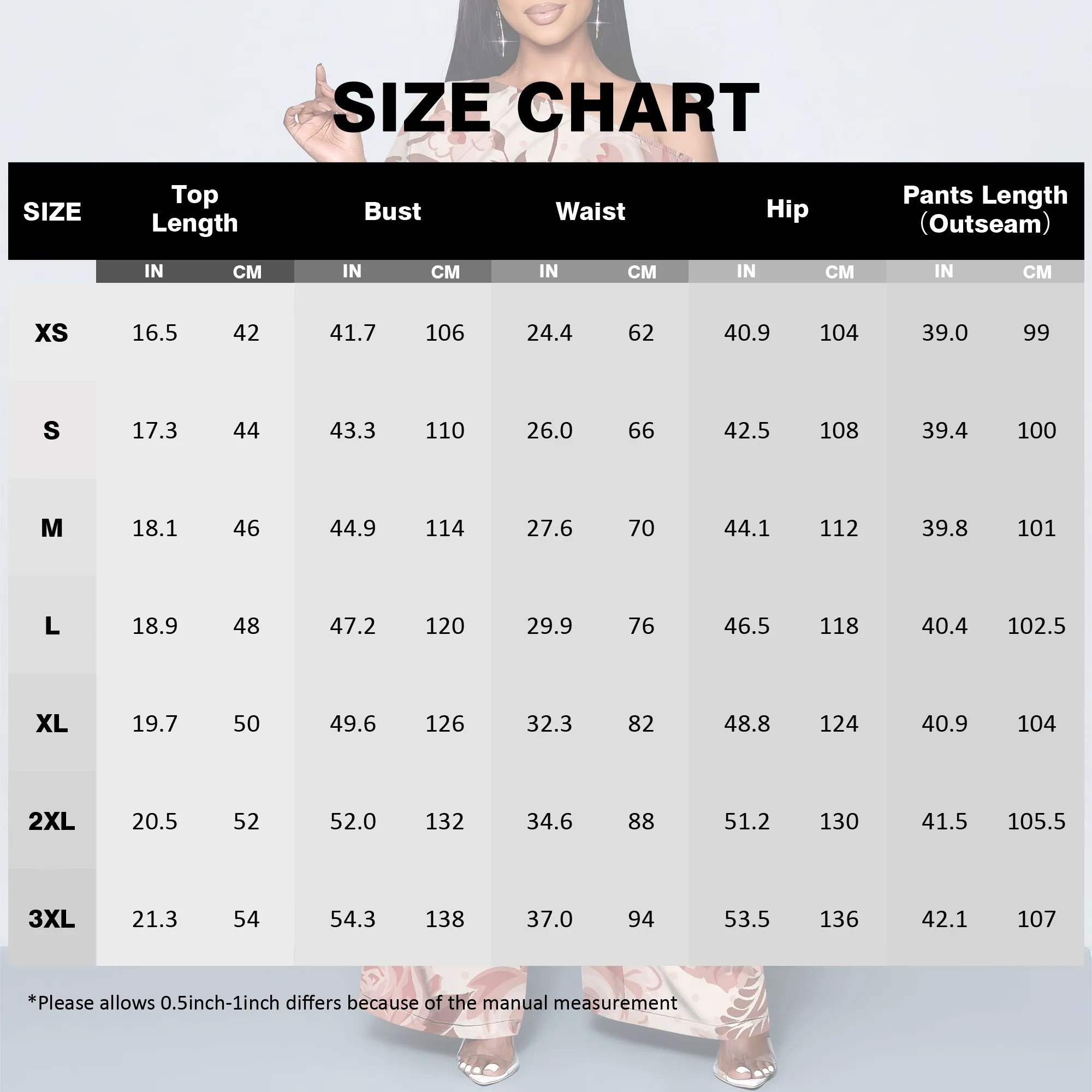 Nupusa Rose Print Two - Piece Set for Women Standard Size Summer Casual Off - Shoulder Half Sleeve Wide Leg Set