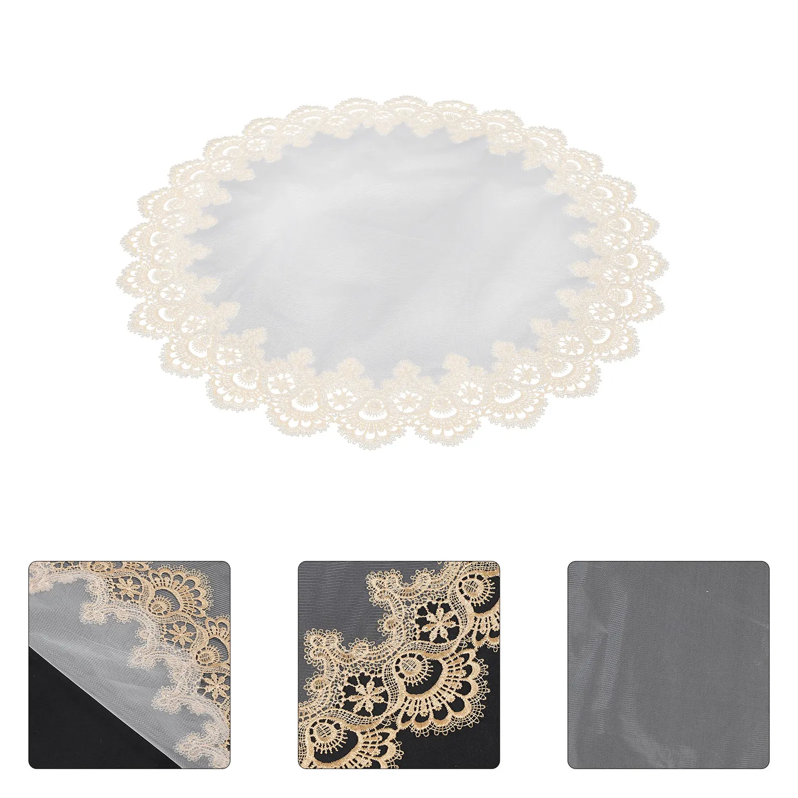 

Lamp Cover Cloth Lace Lampshade Decorated Lampshades Flower Patterned for Table Decorative