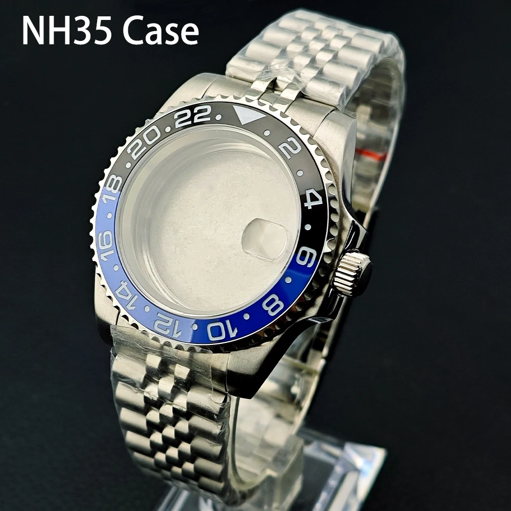 

40.5mm Case Steel Watch Box NH35 Case Fit NH35 NH36 Movement/Pointer Accessories NH35 Dail Sapphire Glass 22mm Band