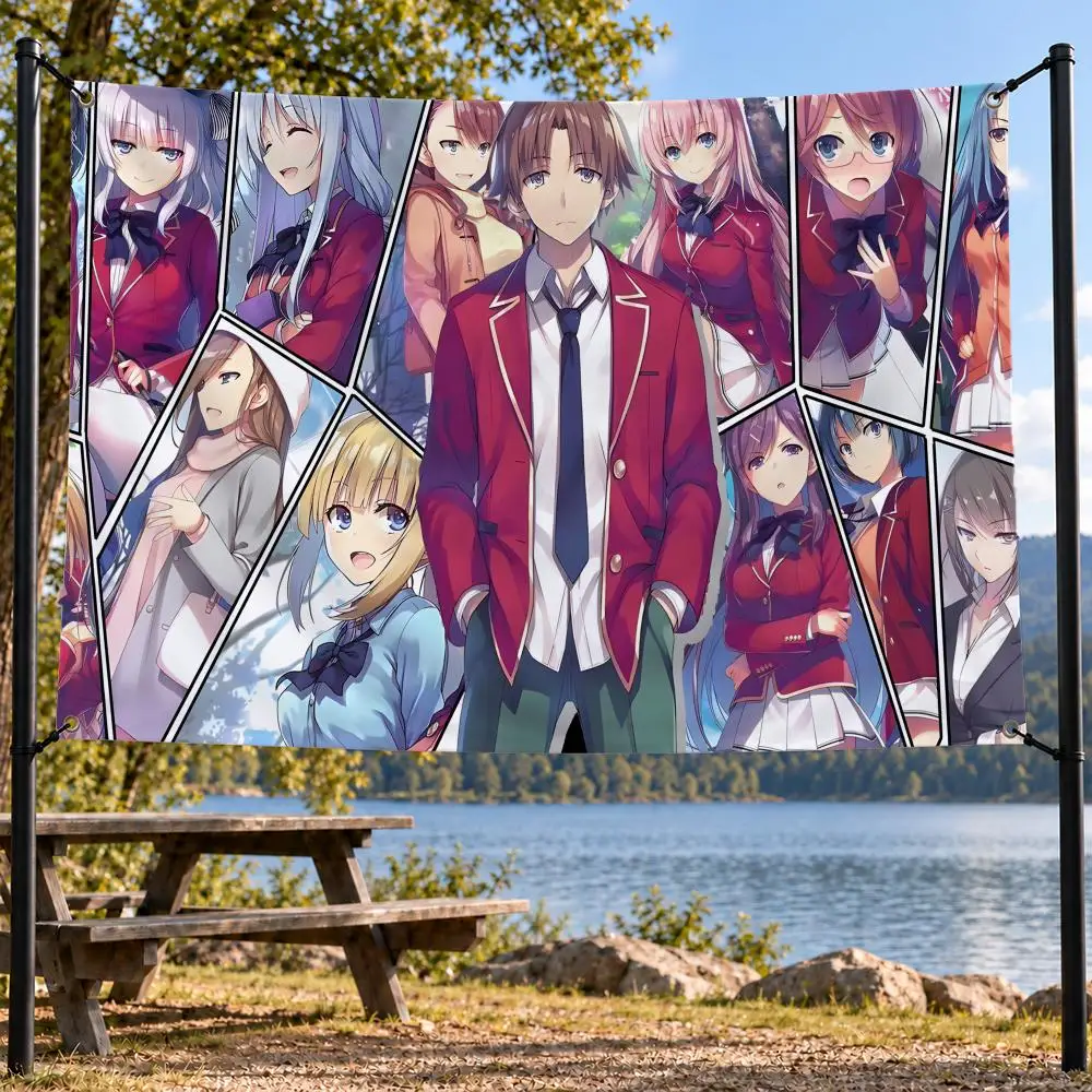 Anime Classroom of the Elite Flags decor flag banner,wall hanging flag,indoor outdoor wall decor,yard garden porch patio