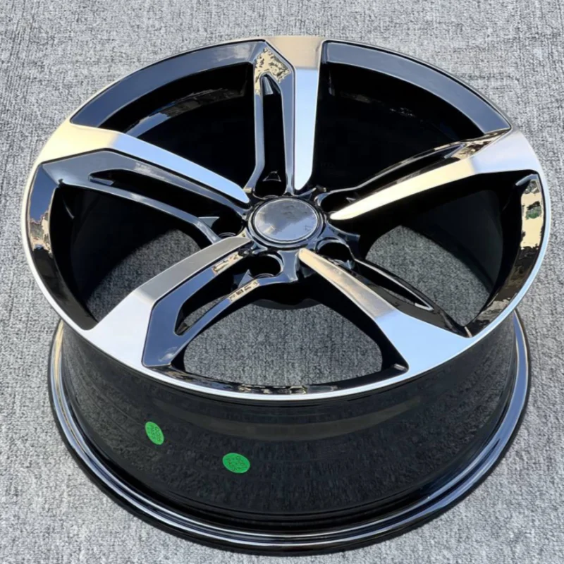 

5 Spokes R18 R19 5 Holes 5x112 5x1143 Black Machined Face Cast Replica Wheels Rims for volkswagen audi