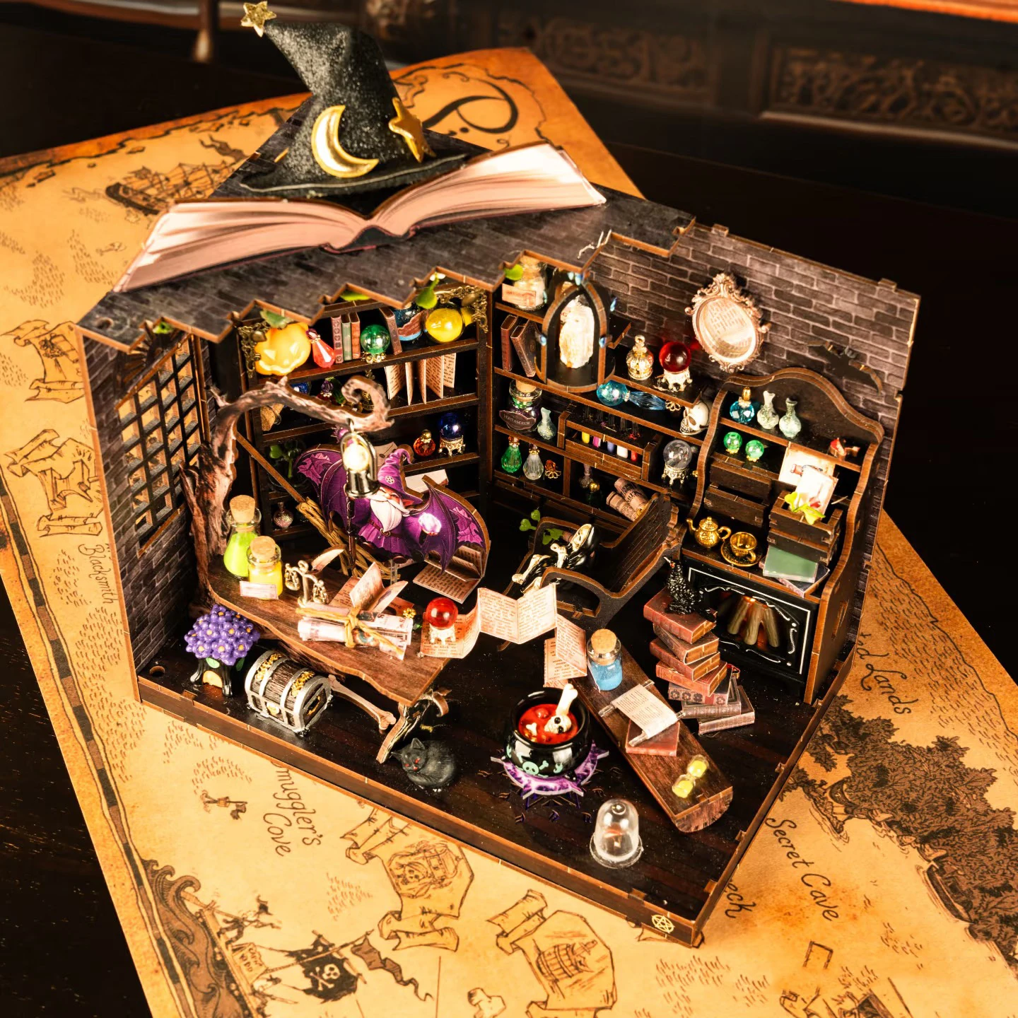 Maison magique de la Jungle en bois, bricolage, Kits de modèles miniatures, maison de poupée avec meubles, Puzzle 3D pour amis, cadeaux d'anniversaire