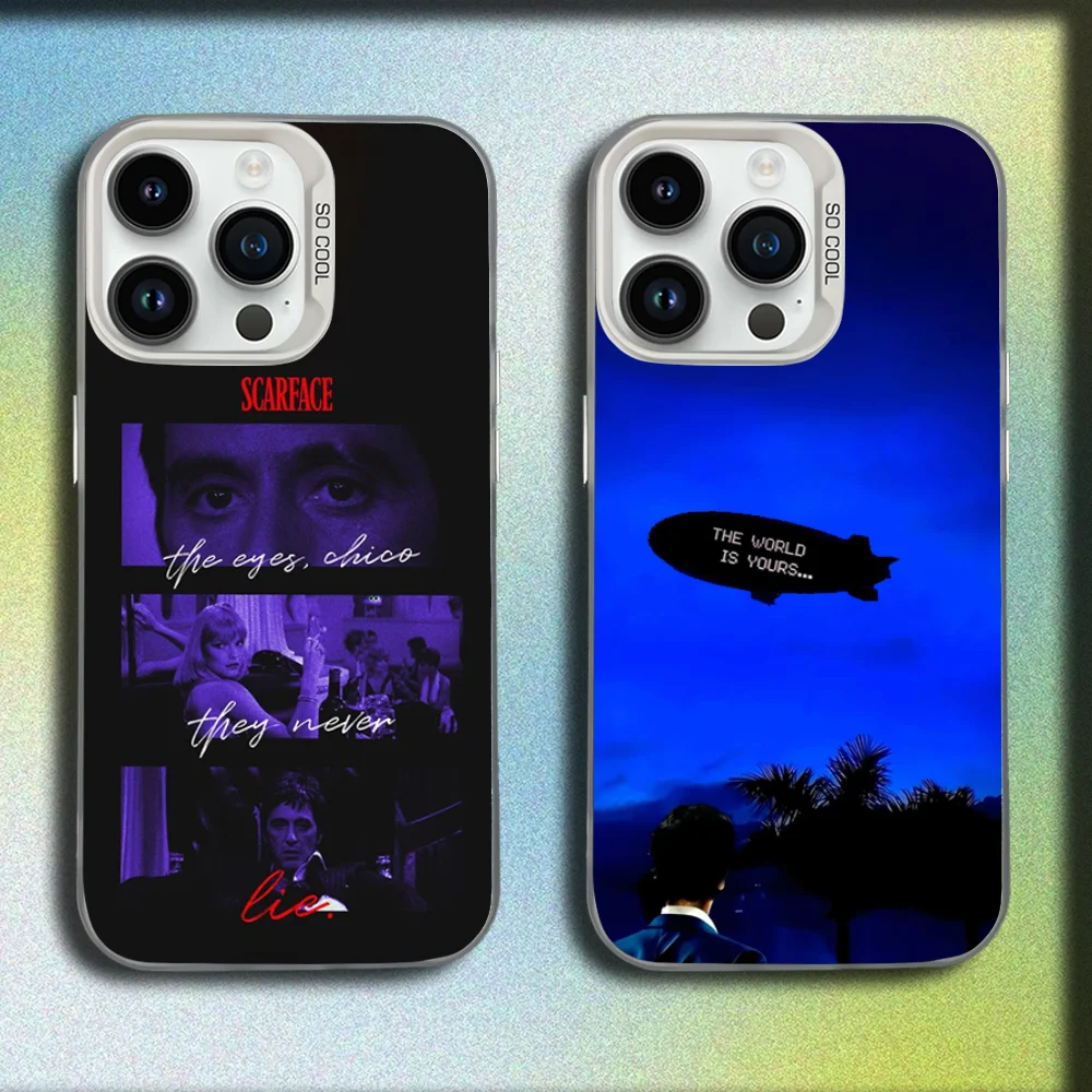 

Movie S-Scarfaces Tony M-Montana Phone Case For iPhone 16,15,14,13,12,11,Mini,Pro,SE,MAX White Matte Shockproof Cover