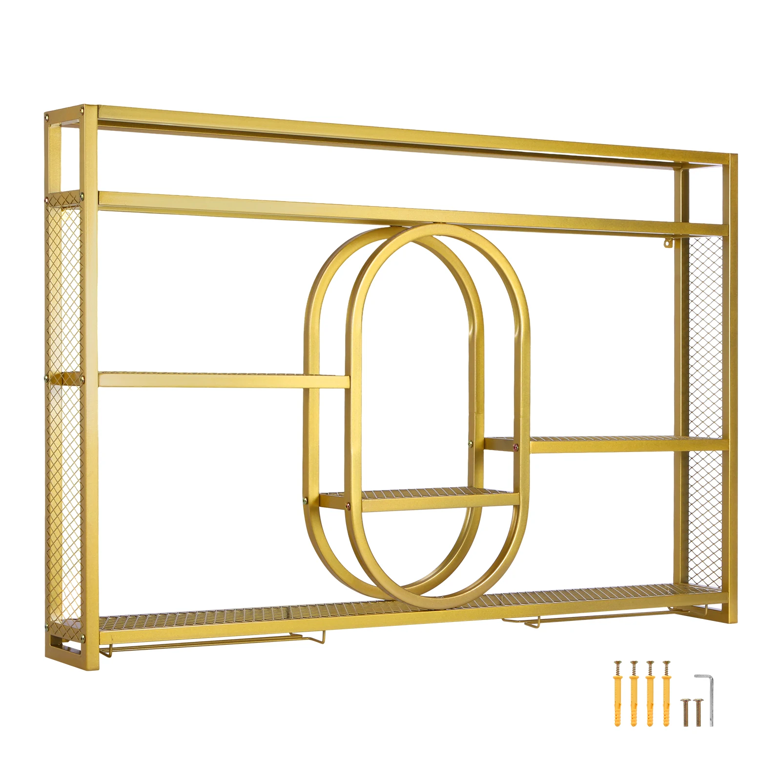 

Disassembling and assembling a wall-mounted wine cabinet (120x15x80 Gold)