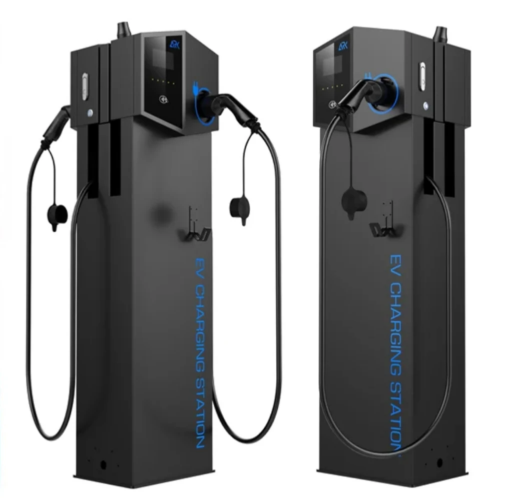 Factory Wholesale 44kw Electric Vehicle Car Charging 2*22KW floor mounted Charging Station CE Approved