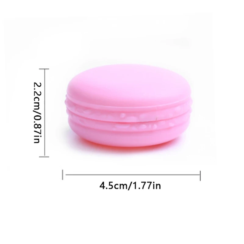 Caixa portátil do armazenamento do silicone, apropriado para o creme da loção e a fundação cosmética, pílula Macaron, garrafa do curso, 1PC, 10ml