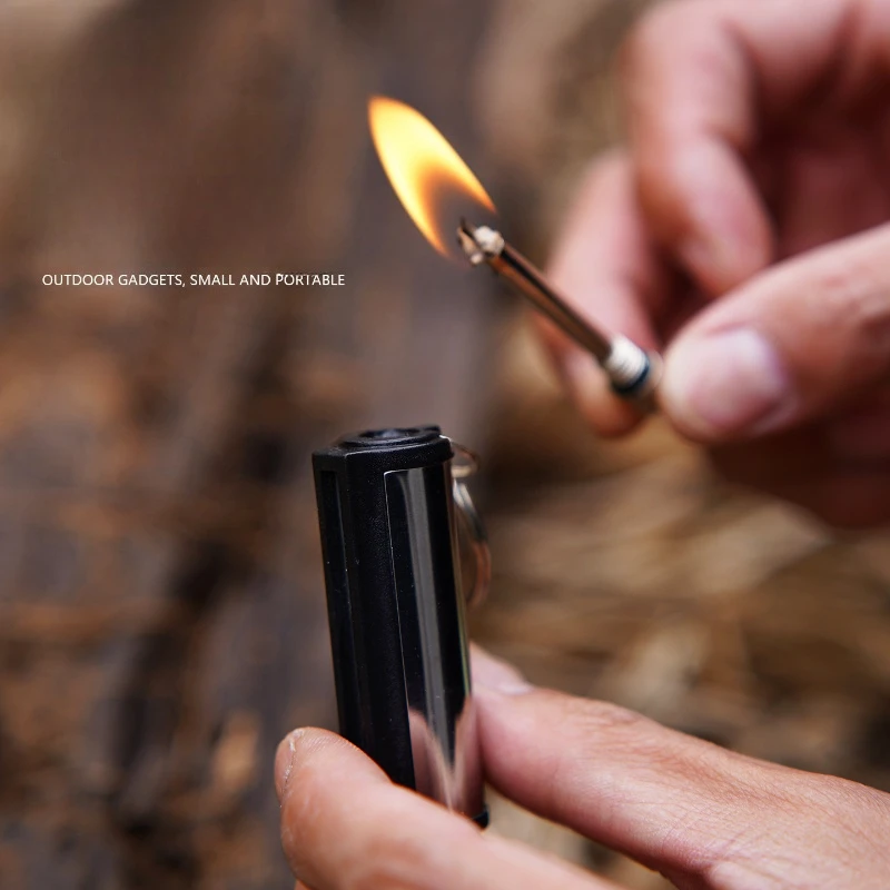 10000 Times Oil Matches Lighter Sealed Waterproof Flint Grinding Wheel Smoking Accessories Fire Starter for Outdoor Use
