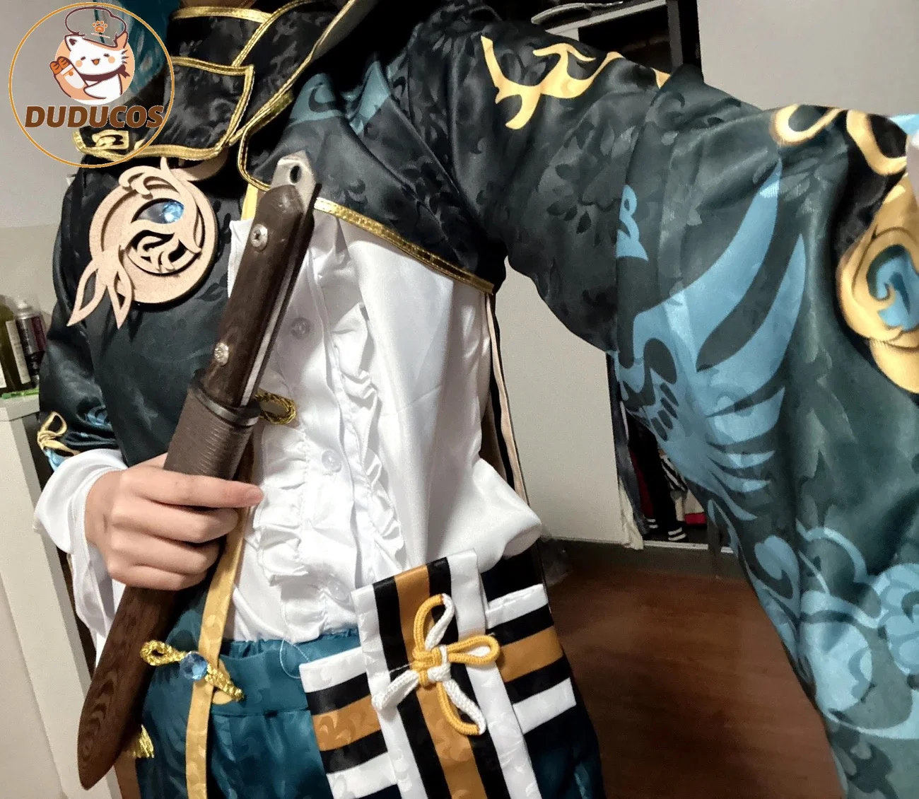 DUDU-N Game Genshin Impact XingQiu Cosplay Costume Uniform Unisex Activity Party Role Play Clothing S-XL