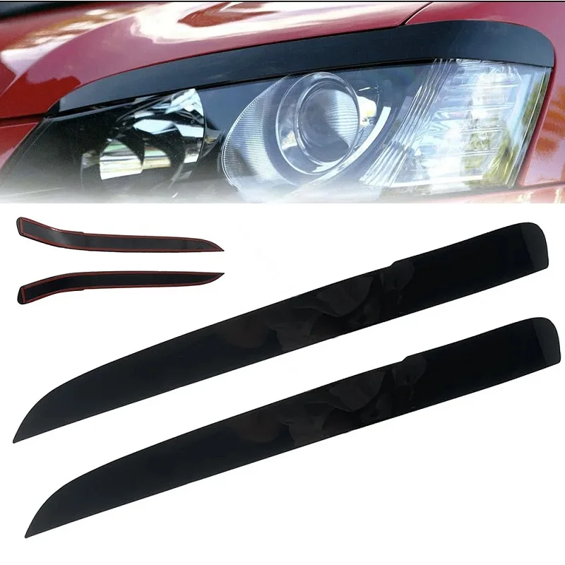 

For Holden VE Commodore SS SSV SV6 S 2X Car Headlight Eyebrow Eyelid Cover Trim Gloss Black ABS Car Front Headlight Frame