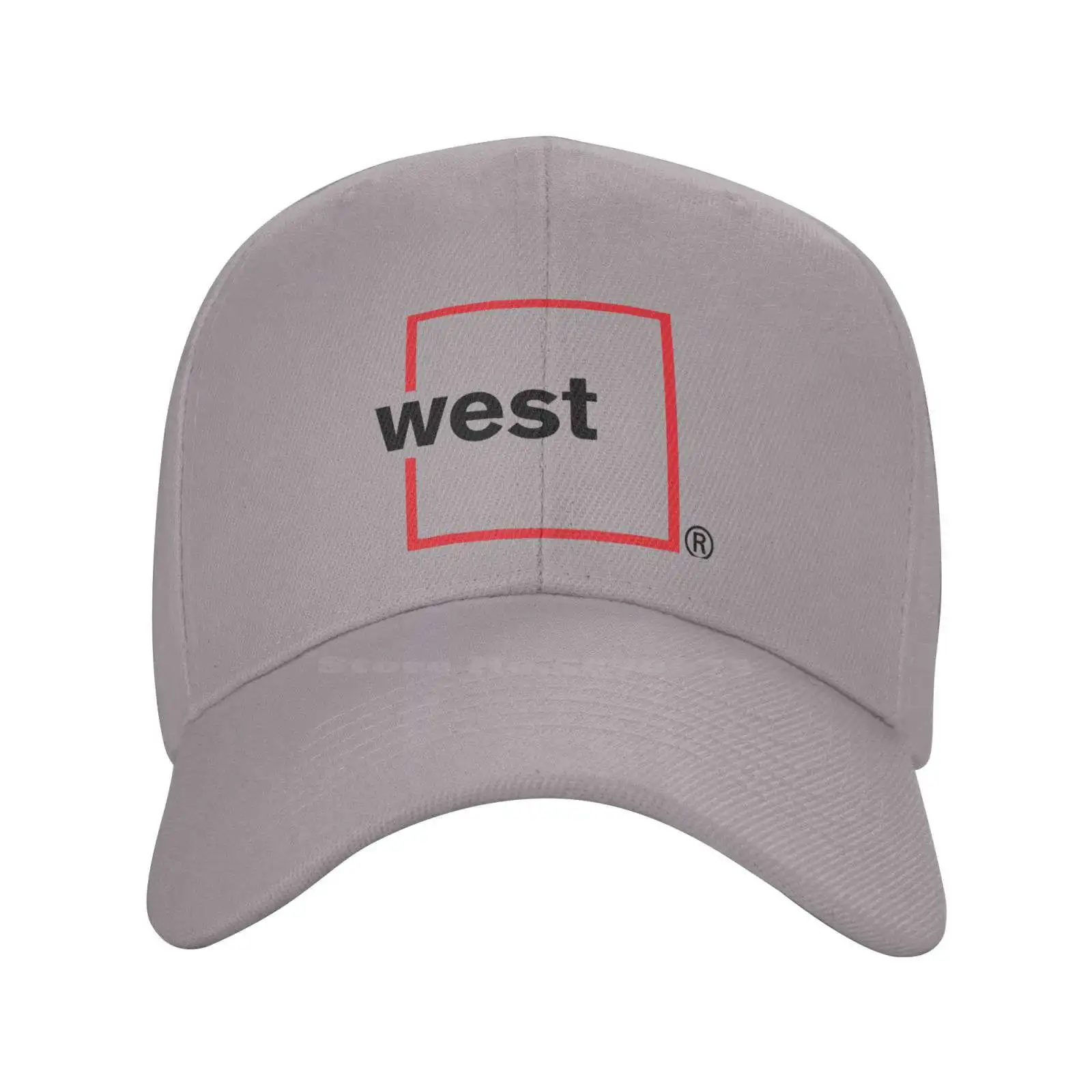 West Corporation Logo Print Graphic Casual Denim cap Knitted hat Baseball cap