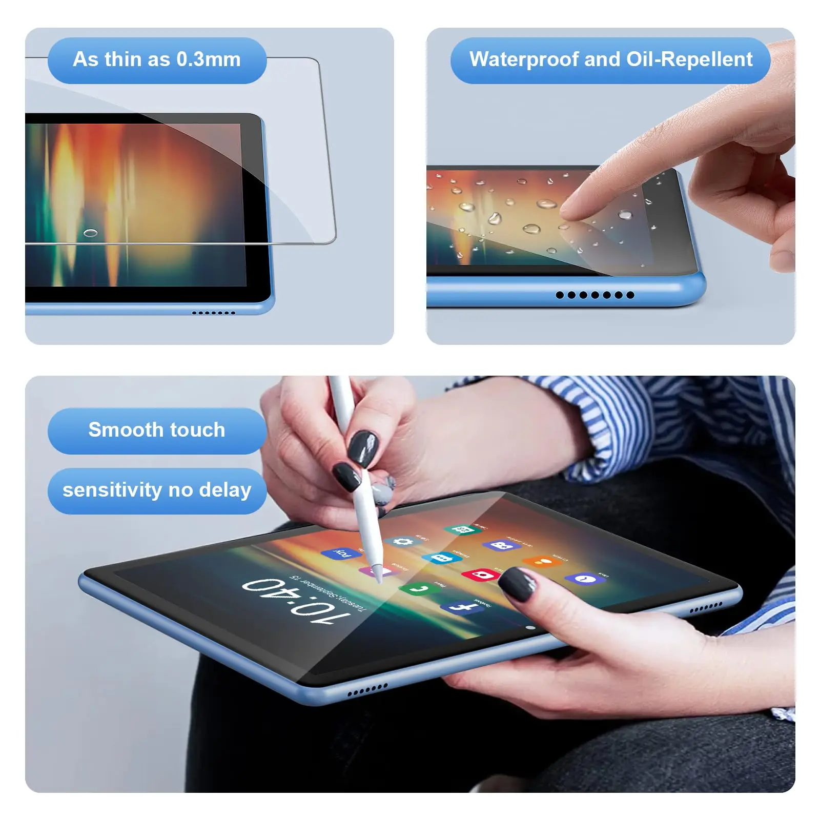 واقي شاشة 8.0 بوصة لهاتف أمازون فاير اتش دي 8 (2024/2022/2020) / فاير اتش دي 8 بلس / فاير اتش دي 8 كيدز برو فيلم مقوى #4