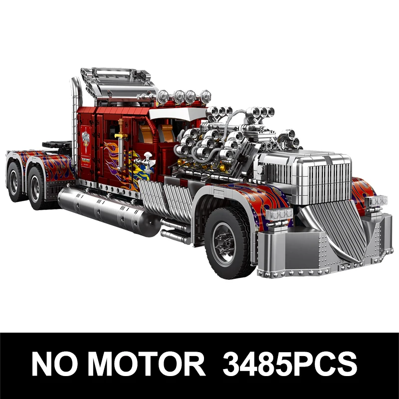 Gedetailleerde EIKEE Y18066 Aanpasbare Zware Vrachtwagen Bouwstenen Auto Bricks Model Voertuig Assembleren Speelgoed voor Kinderen Kerstcadeaus