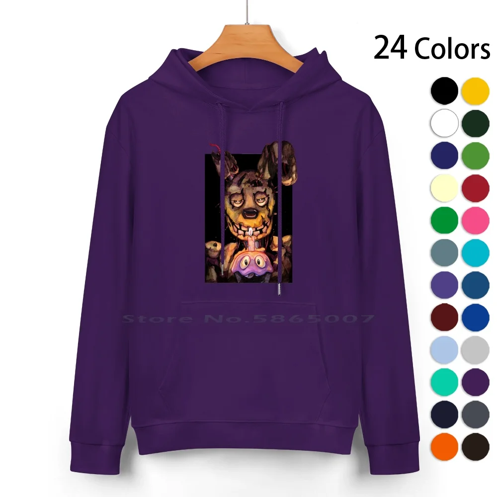 Celebrate! Cotton Hoodie Sweater 24 Colors 5naf Five Nights At Fnaf 3 Springtrap Spring Bonnie Watercolor Fanart Dark Video