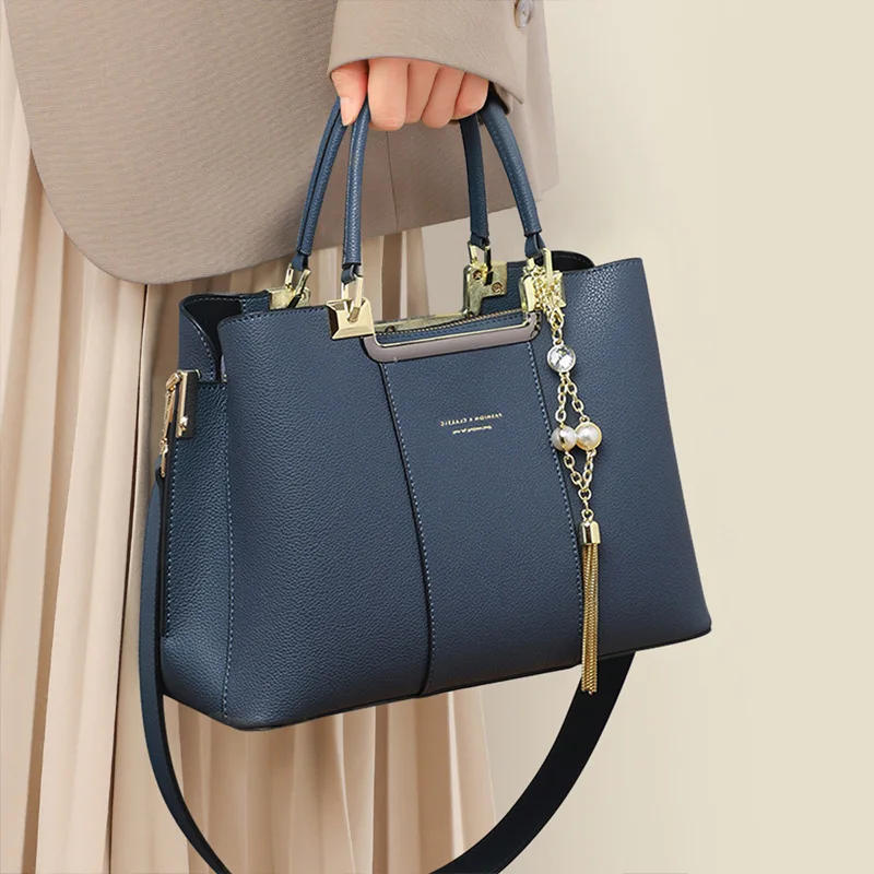 

Women's Handbag Tote Bag Genuine Leather Crossbody Bag Versatile Vintage Soft Grain Shoulder Bag Luggage