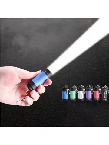 Led micro pocket flashlight portable USB rechargeable keychain flashlight waterproof home Outdoor Hiking Camping flashlight