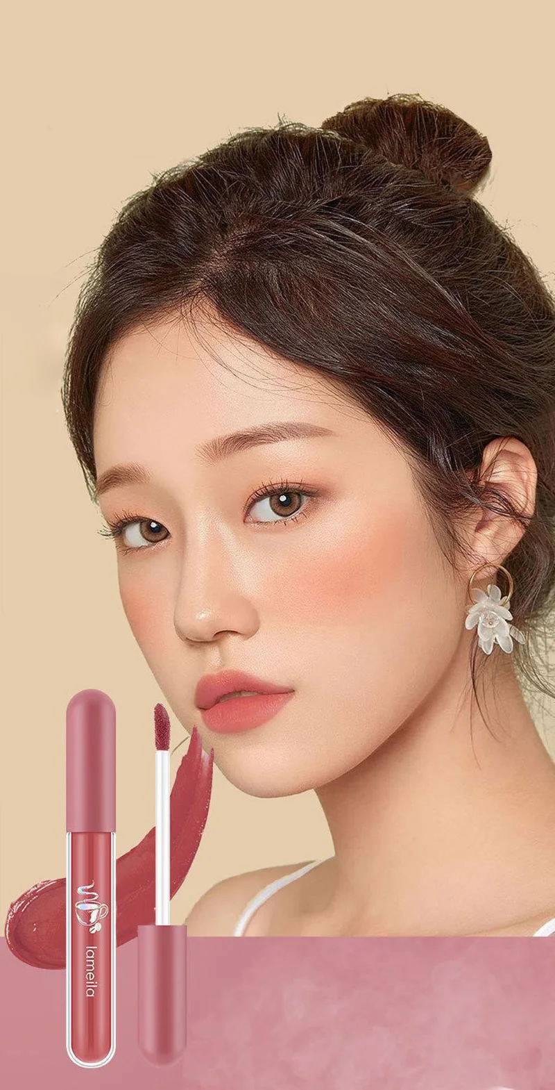 Silky Mist Lipstick Smooth Soft Matte Velvet Lip Mud Moisturing Not Easy Stick Cup Lasting Lip Glaze Lip Gloss Korean Cosmetic