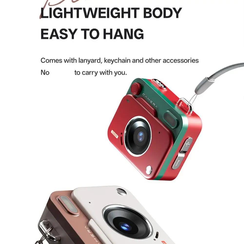 Thumb Pocket CCD Digital Camera HD Retro Mini Camera Requires a Memory Card Portable Keychain Camera Outdoor