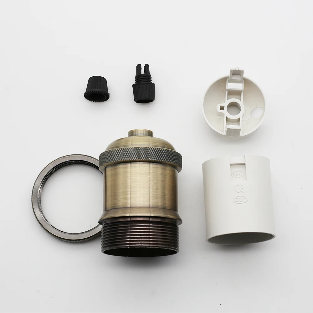 E27 Lamp Bases Holder Aluminum douille E27 Socket 85-265V Vintage Retro Edison Bulb Holder Decor Hanging Lamp Pendant Lights