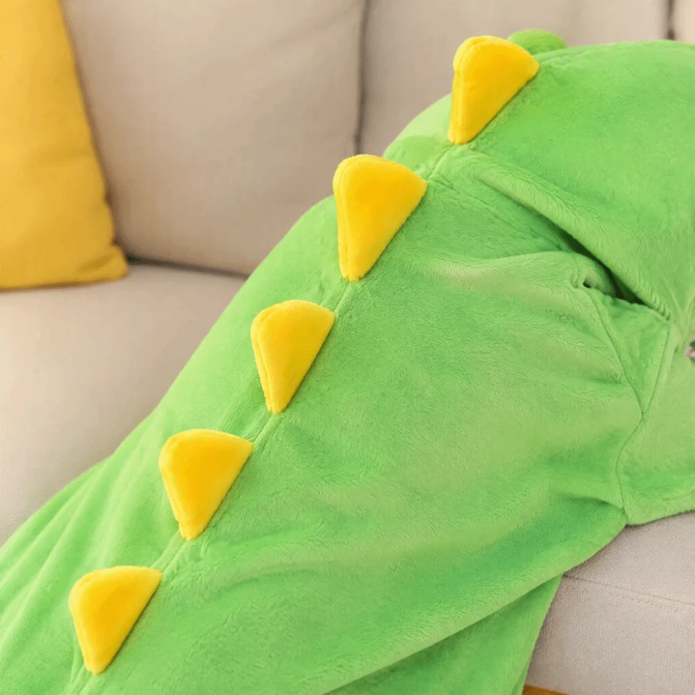 Outfits Flanell-Pyjamas Cartoon Grüne Overalls Warme Bequeme Tier-Cosplay-Kostüme für Frauen – Detail 9