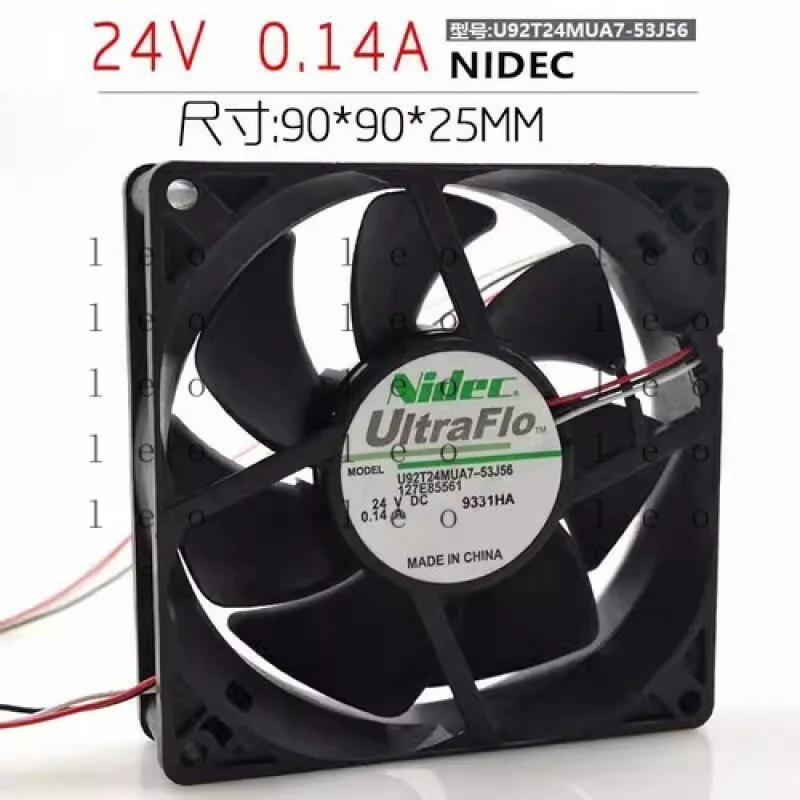 

CC for Nidec U92T24MUA7-53J25 9025 DC24V 0.14A 9CM 3-Wire Inverter Cooling Fan