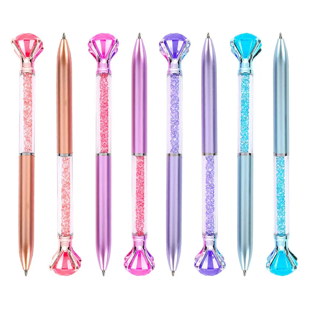 

8Pcs Ballpoint Pens Cute Diamond Shape Ergonomic Writing Pens Portable Students Novelty Multi-Function Daily Use Office School