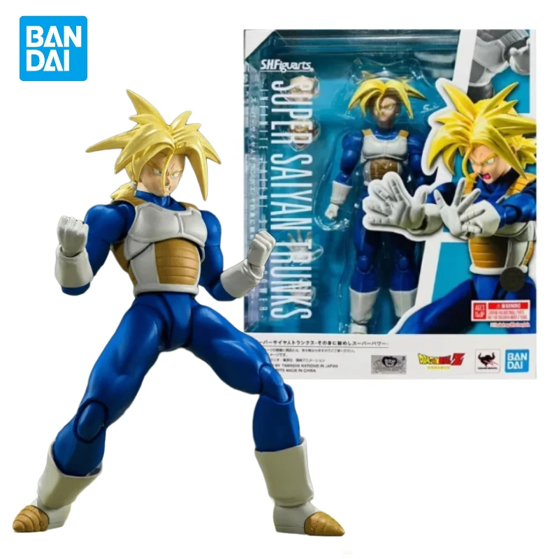 In Stock Genuine Bandai S.H.Figuarts SHF Dragon Ball Z Infinite Latent Super Power Trunks Anime Action Figure Model Toys Gifts