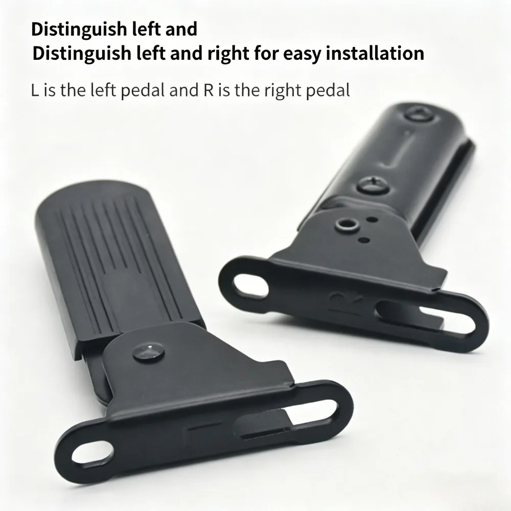 1pair Folding front footrest for electric bicycles, compatible with Yadea, Aima, Xiaofeixiang L3 footboards
