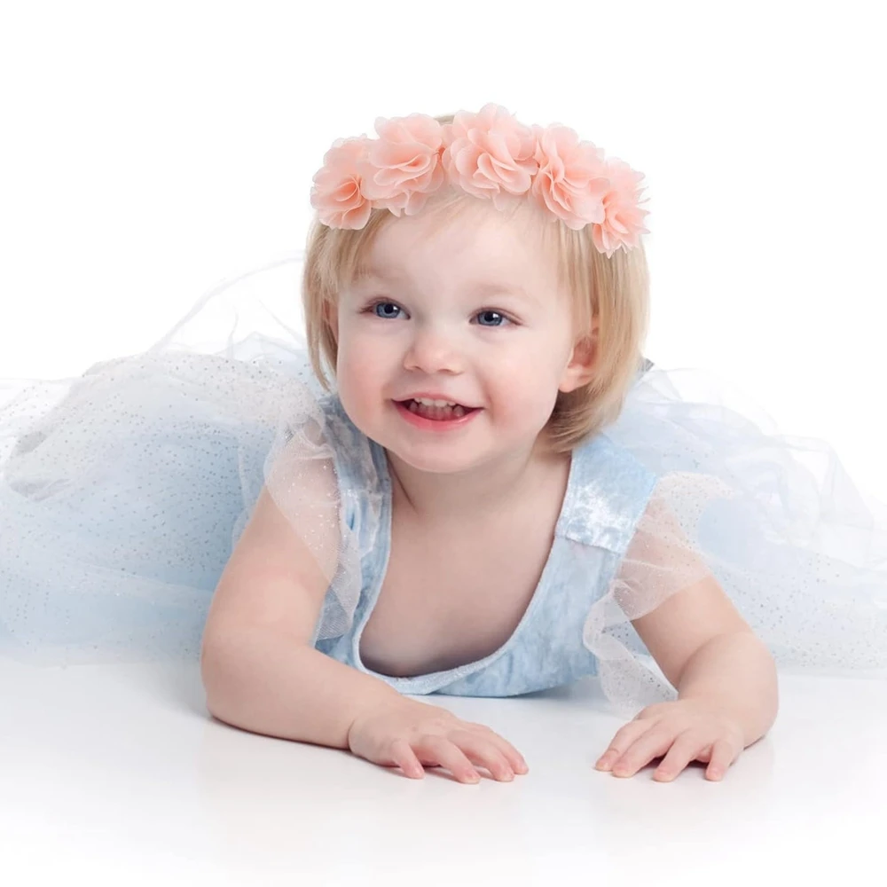 1PCS Baby Infant Headbands Chiffon Flower Headband Flowers Crown Hair Accessories for Newborn Infant Toddlers Kids Girls