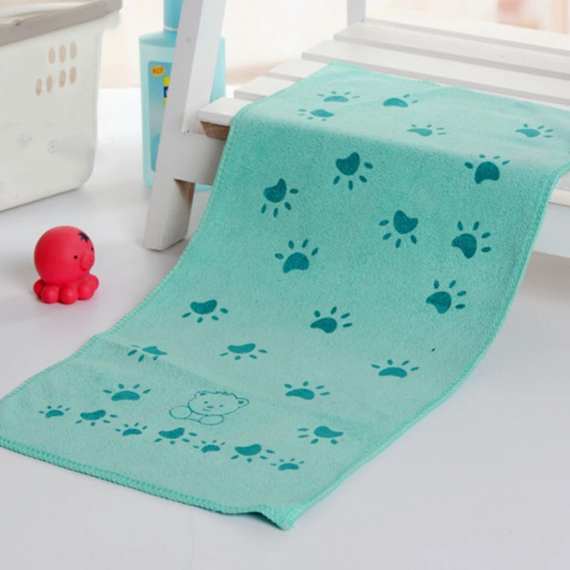 Kids Baby Cartoon Animal Heart Print Bath Towel Absorbent Drying Swimwear Baby Cotton Girls Boys Towels