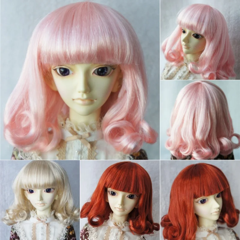 

JD131 Pearl Curls Synthetic Mohair BJD Wig Accessory for OB11 YOSD MSD SD DOD Dolls 5-9 Inch Hair Length 1/8 1/6 1/4 1/3 Options