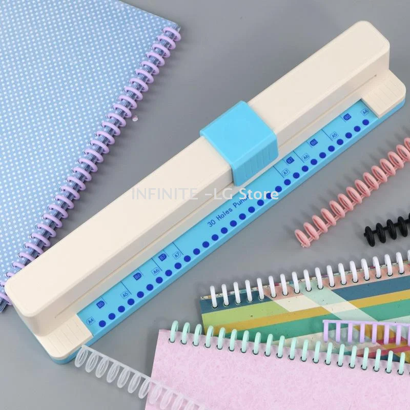 

Punching Machine 30 Hole Document Collar Punching Machine Manual DIY A4 Punching Machine Office Supplies