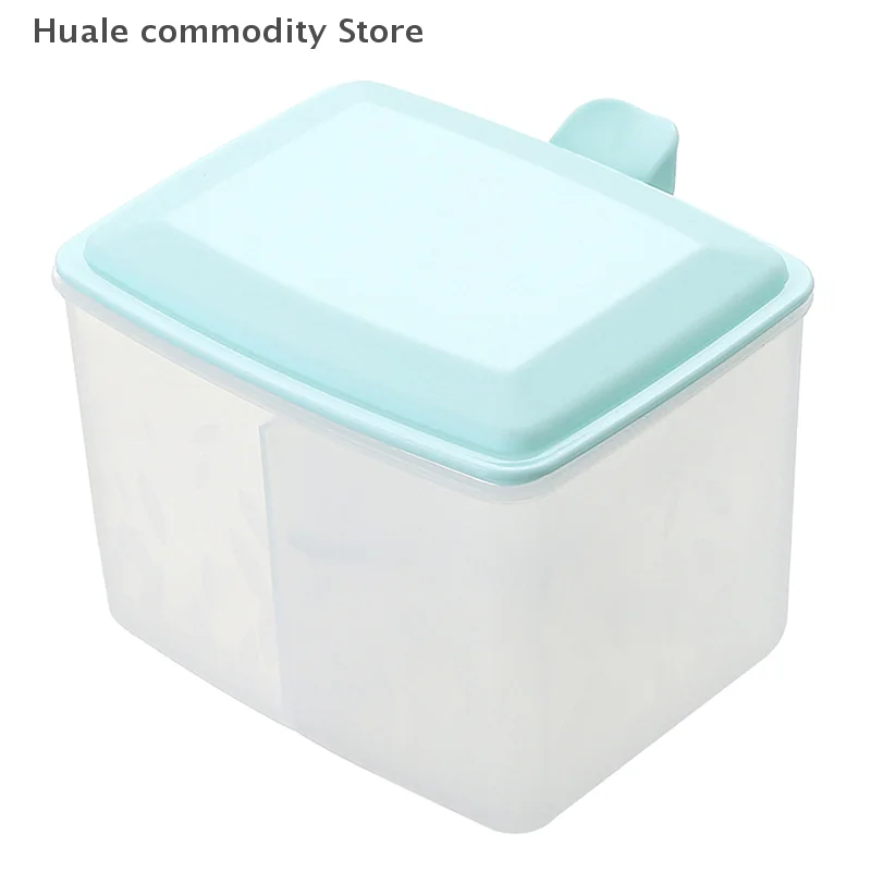 Boîte d'assaisonnement à 2 grilles, couvercle Transparent, pot d'assaisonnement pour sel, poivre, sucre domestique, conteneur de stockage de condiments, Gadgets de cuisine