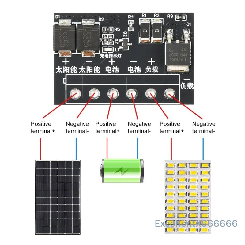 Obrázek 7: Solární ulice lehký ovládání modul stejnosměrný 6-45V plně automatický LED lehký regulátor pro outdoorové silnice solární osvětlení systém