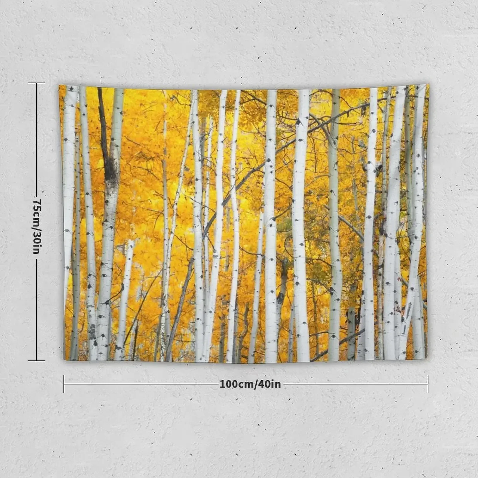 golden autumn aspens Tapestry Wallpaper Bedroom Aesthetic Room Decor Decor Home Wall Decoration Items Tapestry