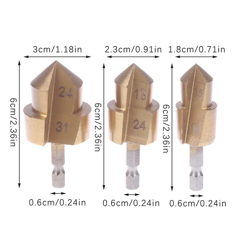 PPR Lifting Stepped Drill Bit Hexagon Shank Water Pipe Connection Tool 20/25/32mm Full Open Process