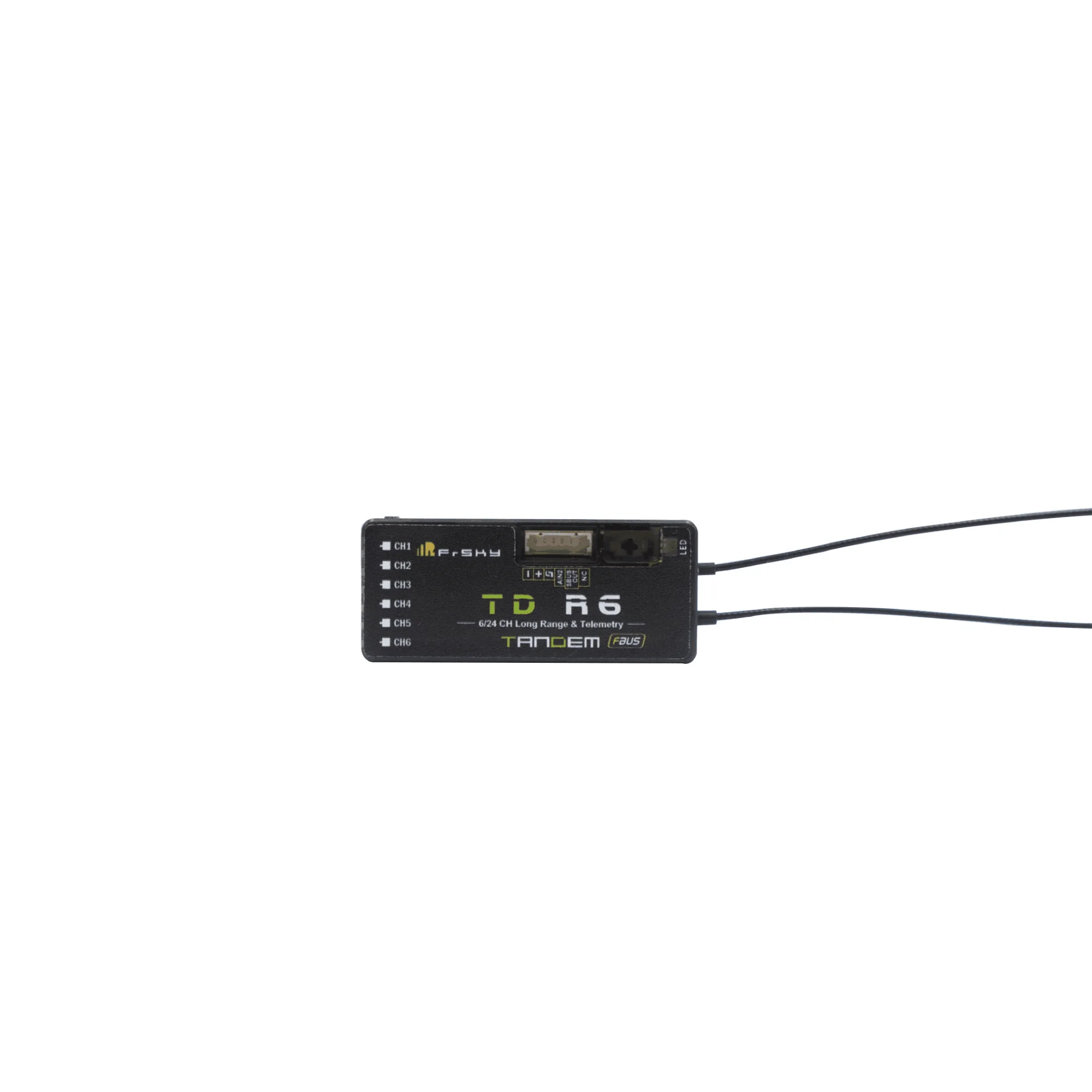 FrSky TD R6 Receiver 2.4G 900M Tandem Dual-Band Receiver with 6 Channel Ports