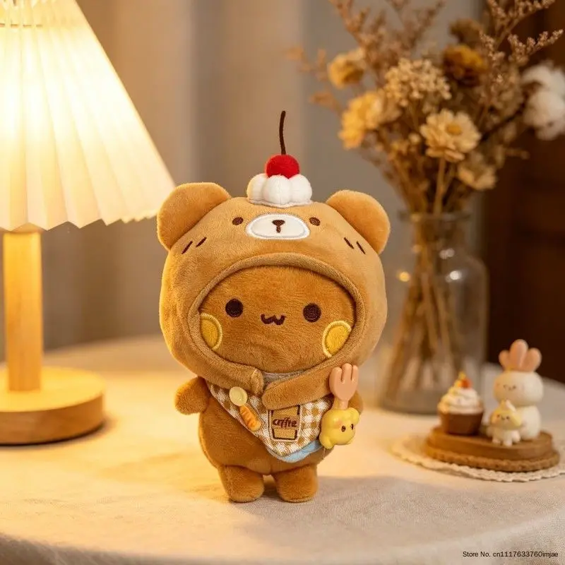 Highquality Bubu Yier Panda Plush Doll Suit Soft Anime Toy Kawaii Cartoon Fluffy Bear Bag Car Key Pendant Decoration Couple Gift view 4