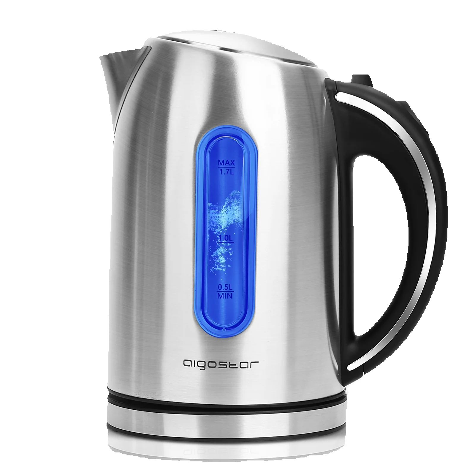 Aigostar King - Bouilloire électrique en acier inoxydable, bouilloire électrique avec éclairage LED, 1,7 L, 2200 W, bouilloire électrique sans BPA, Remo 5