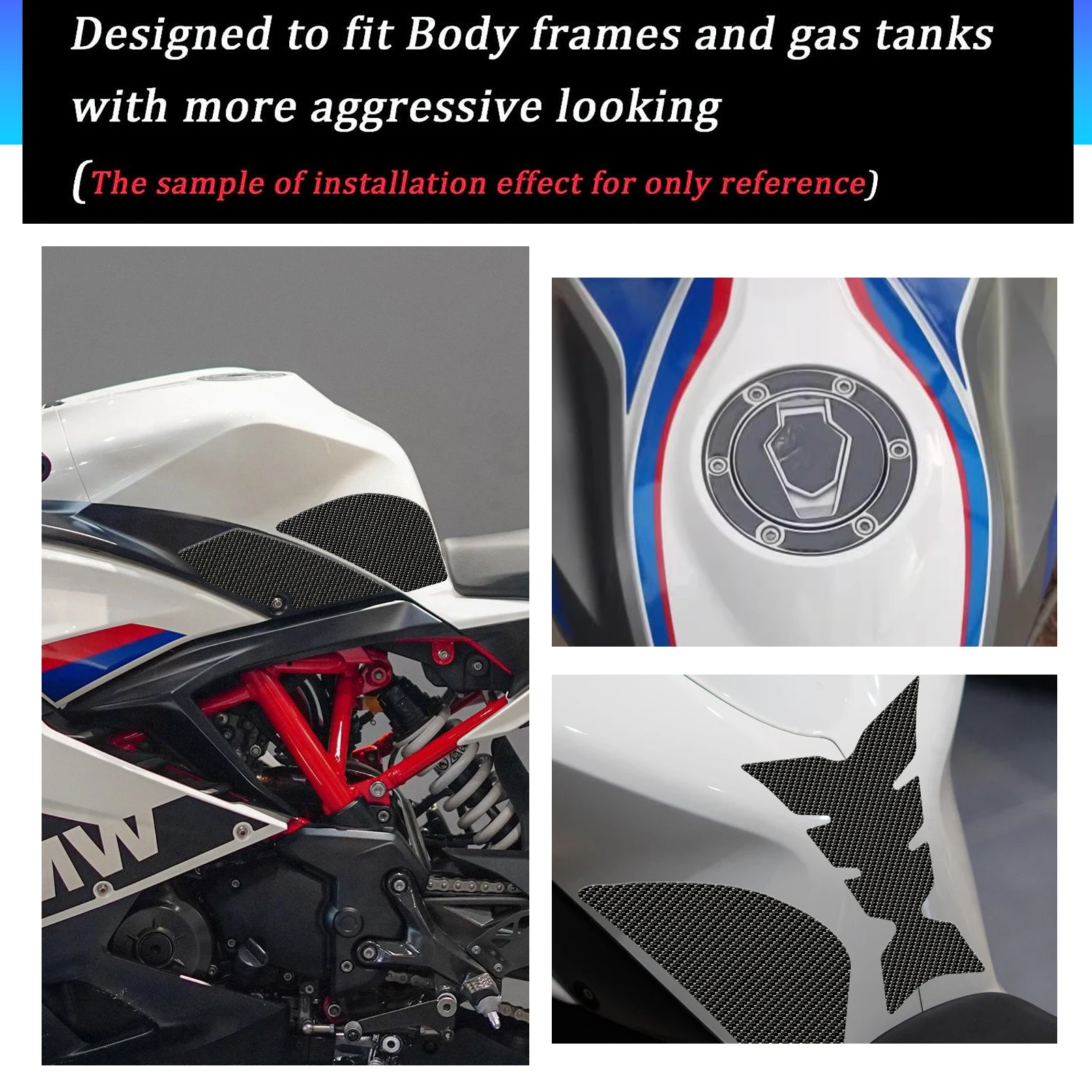 Motorrad Anti Slip Heizöl Tank Pad Seite Knie Grip Aufkleber Schutz Aufkleber Pads Für BMW G310 RR 2023 2024 2025G 310RR