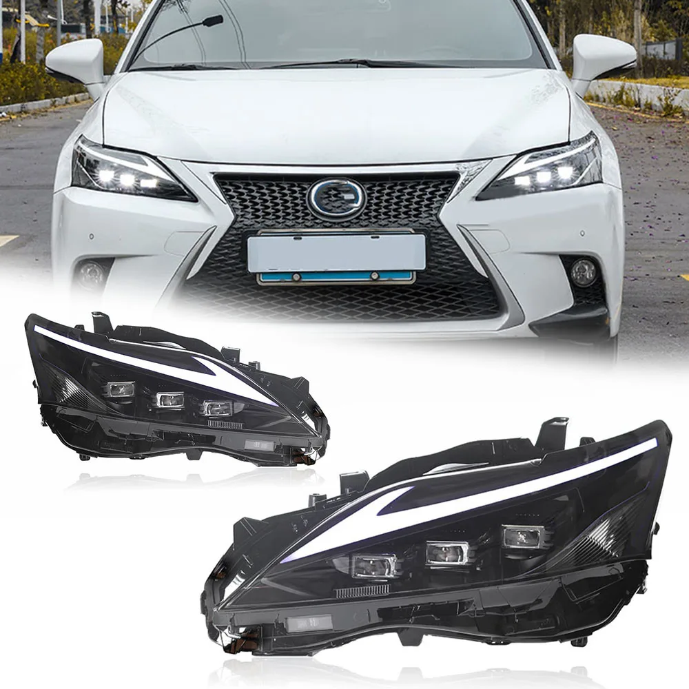 

Светодиодные фары для LEXUS CT200 11-20, новый стиль, полностью светодиодные DRL, автомобильные фары в сборе, сигнал, автоаксессуары, модифицированная лампа