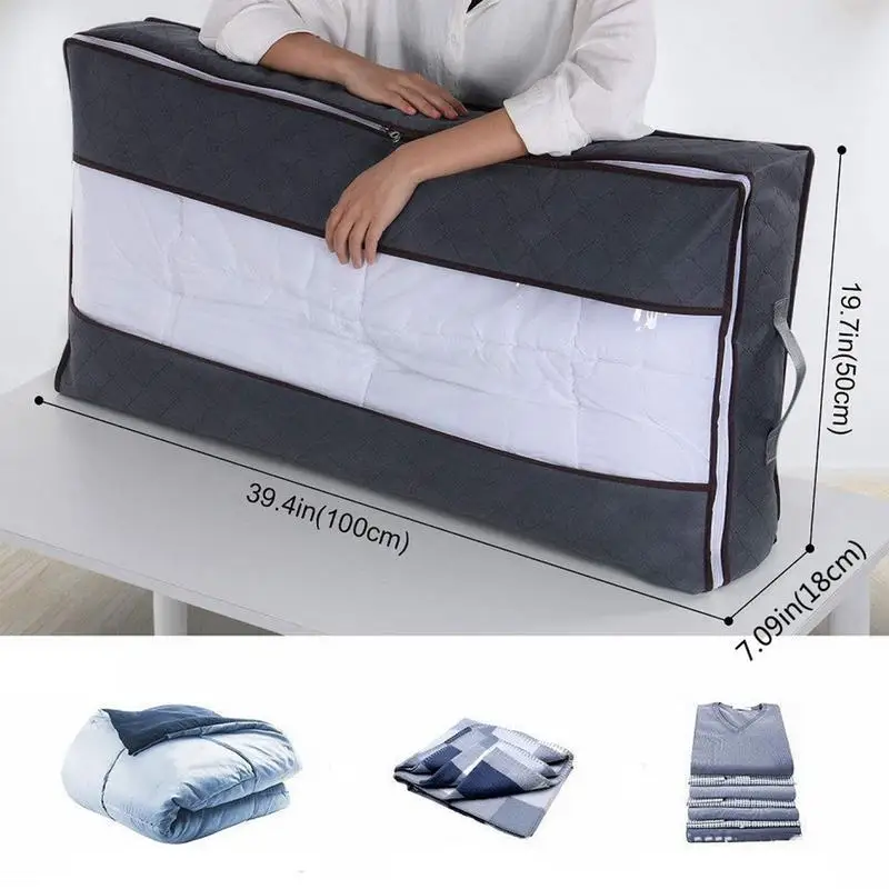 

Under Bed Storage Containers Clothes Organizer Storage Bins 2 Pcs Bedding Organizer Large Storage Bags Underbed Clothes Storage