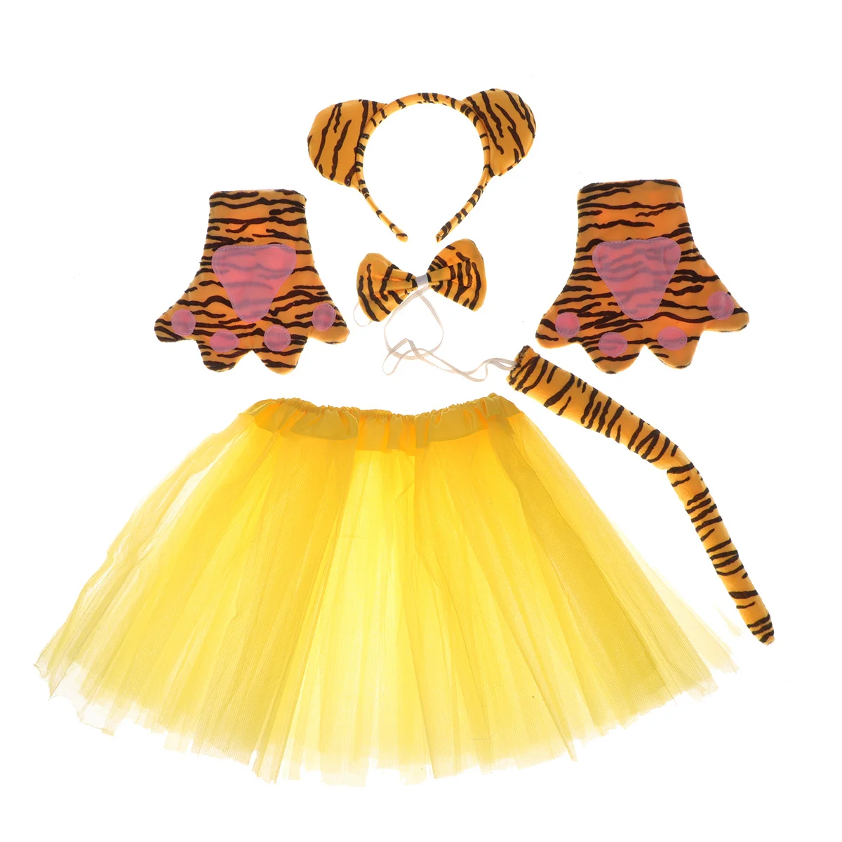 5Pcs Tiger Accessories Kids Birthday Christmas Party Costumes Stage Performance Unique Design Gift Dancing Party Decors