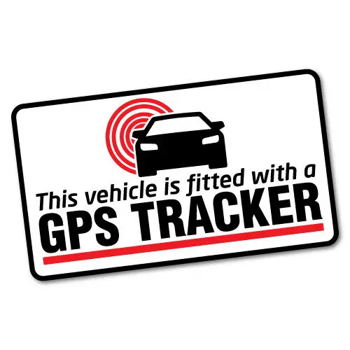 GPS Tracker Fitted Warning Decal Safety Sign Car Vinyl Reflective sticker