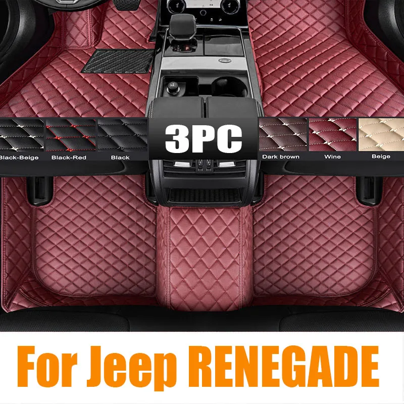 

For Jeep RENEGADE 2016-2023 LHD Auto Car Floor Mats All-Weather TPE Foot Mats Odorless Pad Tray Mat Interior Accessories