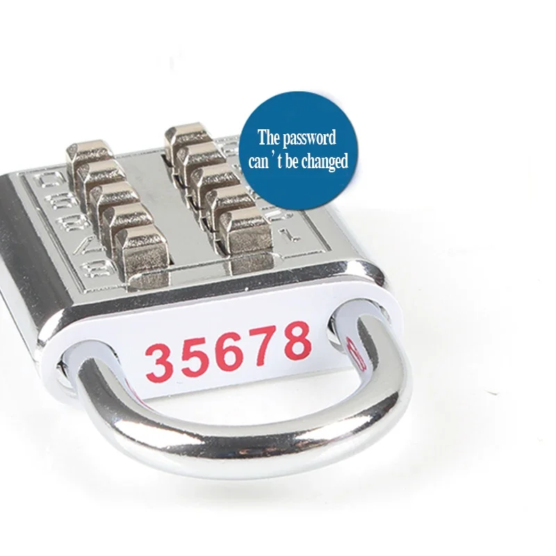 4 Digit /5Digit Push Button Combination Padlock Silver Number Luggage Travel Code Lock Travel Accessories