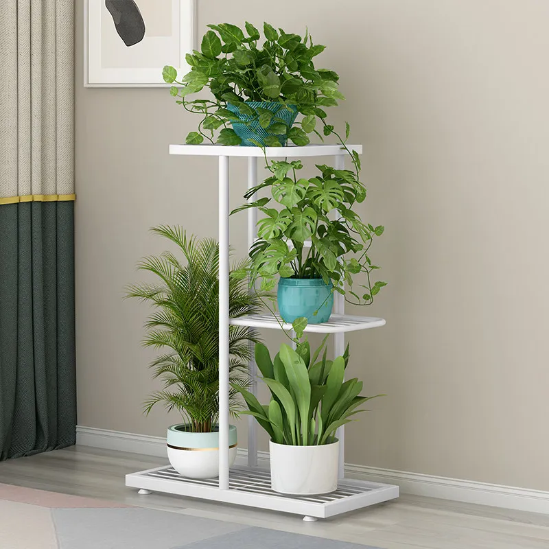em-living room plant shelves small simple white metal flower stands simple modern multi-layer mueble plantas Garden furniture-