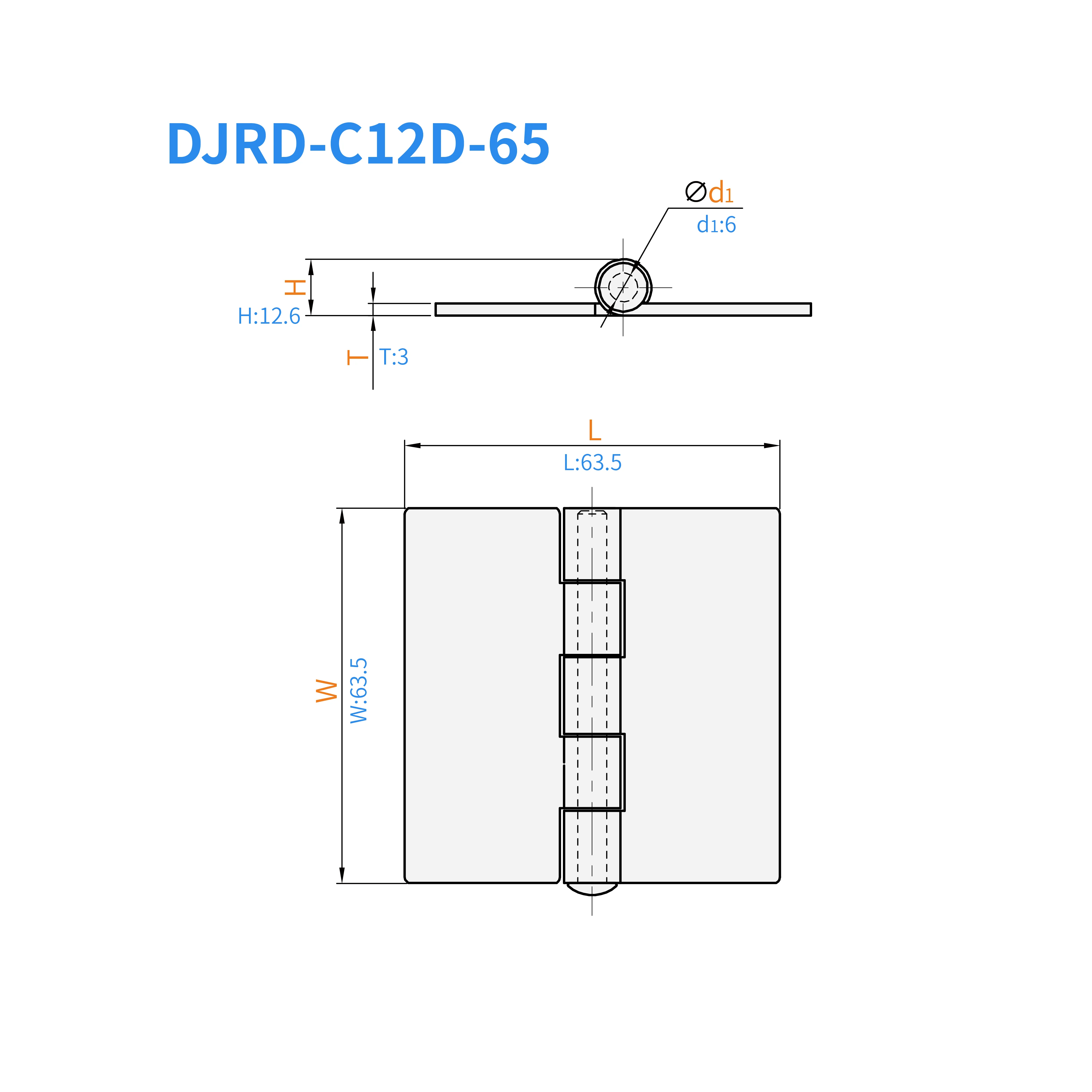 1 قطعة مفصل فراشة ملحومة من الفولاذ المقاوم للصدأ/الفولاذ الكربوني 65 مللي متر لوحة سحب مسطحة أساسية-أجهزة باب وخزانة شديدة التحمل #5